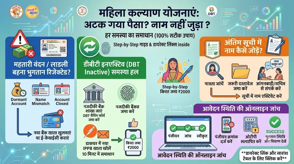 Mahtari Vandan Yojana Payment Rejected Reason & Solution